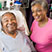 A woman standing beside the patient