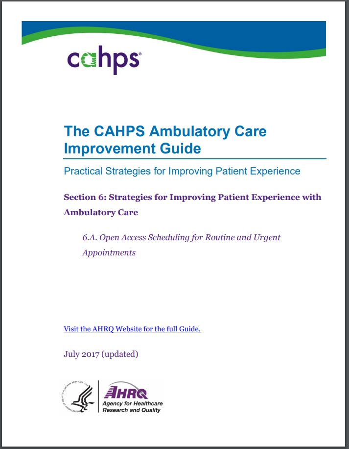 cover image for Section 6a: Open Access Scheduling for Routine and Urgent Appointments