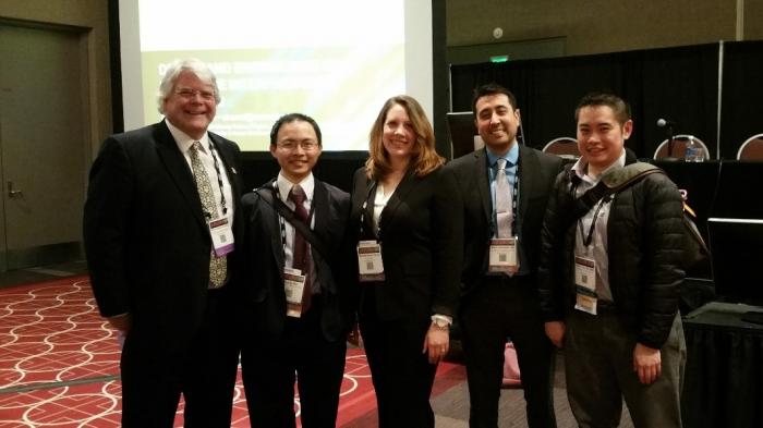 Photo of research team from left to right Peter Yellowlees, Shang Wei, Michelle Parish, Alvaro Gonzalez, Steven Chan