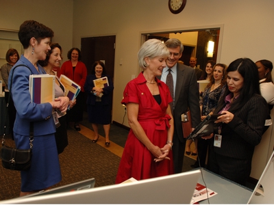 AHRQ Director Dr. Carolyn Clancy and HHS Secretary Kathleen Sebelius