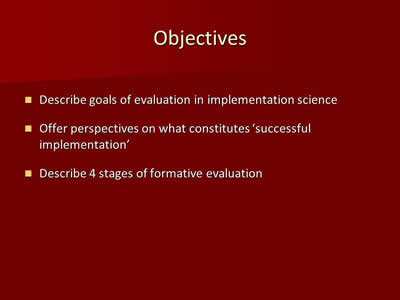 Objectives