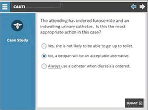 The attending has ordered furosemide and an indwelling urinary catheter. Is this the most appropriate action in this case? Click on three choices: yes, she is not likely to be able to get up to toilet. No, a bedpan will be an acceptable alternative. Always use a catheter when diuresis is ordered.