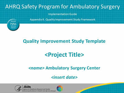 Quality Improvement Study Template