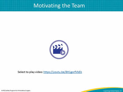 Motivating the Team