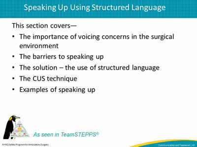 Speaking Up Using Structured Language