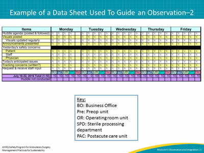 Example of a Data Sheet Used To Guide an Observation–2