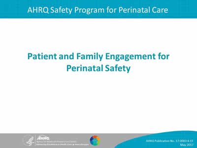 Patient and Family Engagement for Perinatal Safety | Agency for ...