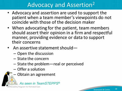 Advocacy and Assertion