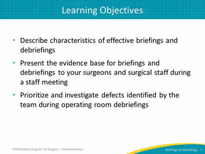 Learning Objectives