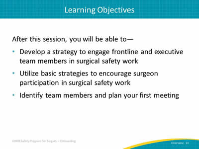 Learning Objectives