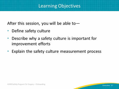 Learning Objectives