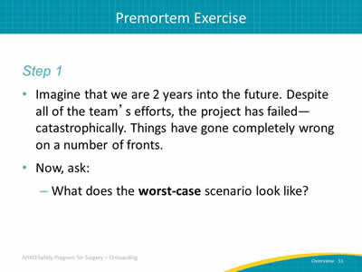 Premortem Exercise