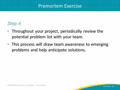 Premortem Exercise