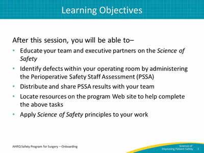 Learning Objectives