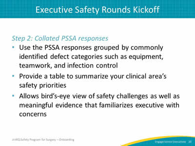 Executive Safety Rounds Kickoff