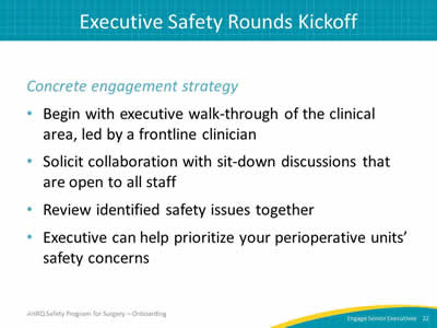 Executive Safety Rounds Kickoff