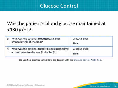 Glucose Control
