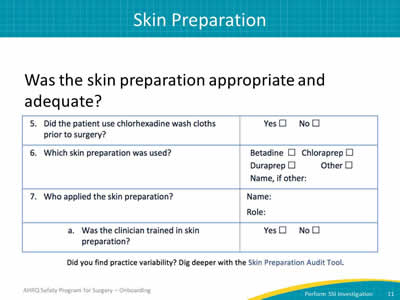Skin Preparation
