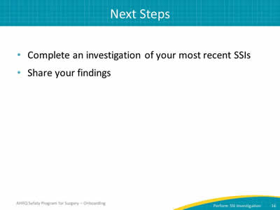 Next Steps