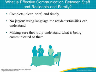 What Is Effective Communication Between Staff and Residents and Family