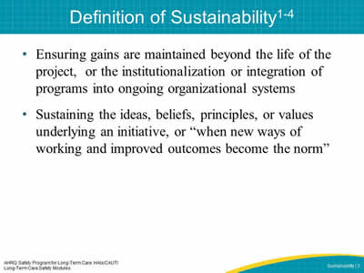 Definition of Sustainability