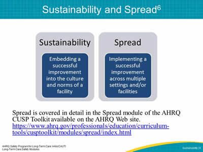 Sustainability and Spread