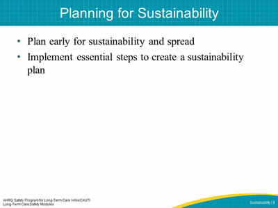 Planning for Sustainability