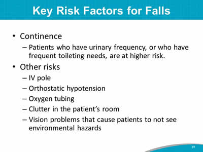 Key Risk Factors for Falls