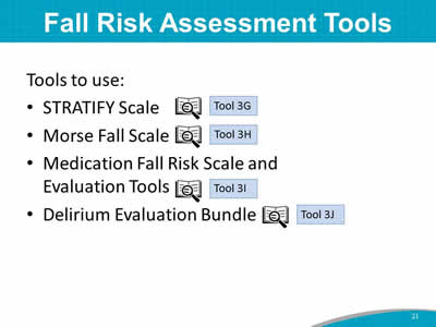 Fall Risk Assessment Tools