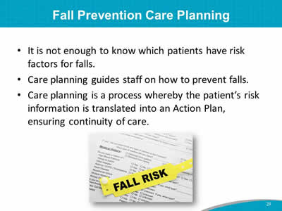 Fall Prevention Care Planning