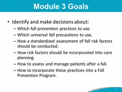 Module 3 Goals