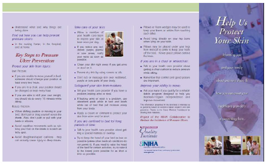 Image shows a copy of the booklet titled 'Help Us Protect Your Skin.'