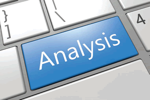 Keyboard with a key labeled Analysis